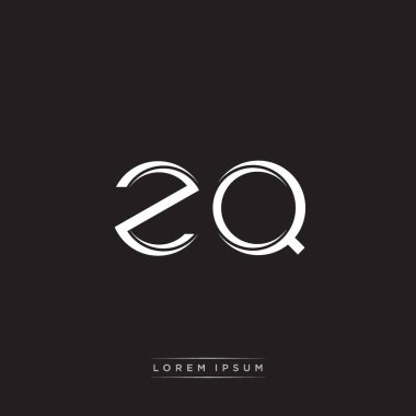 İlk Harf Böl Küçük Harf Logosu Modern Monogram Şablonu Siyah Beyaz renklerde 10 vektörü ile izole edildi