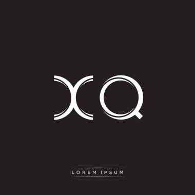 İlk Harf Böl Küçük Harf Logosu Modern Monogram Şablonu Siyah Beyaz renklerde 10 vektörü ile izole edildi