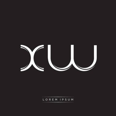 İlk Harf Böl Küçük Harf Logosu Modern Monogram Şablonu Siyah Beyaz renklerde 10 vektörü ile izole edildi