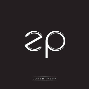 İlk Harf Böl Küçük Harf Logosu Modern Monogram Şablonu Siyah Beyaz renklerde 10 vektörü ile izole edildi