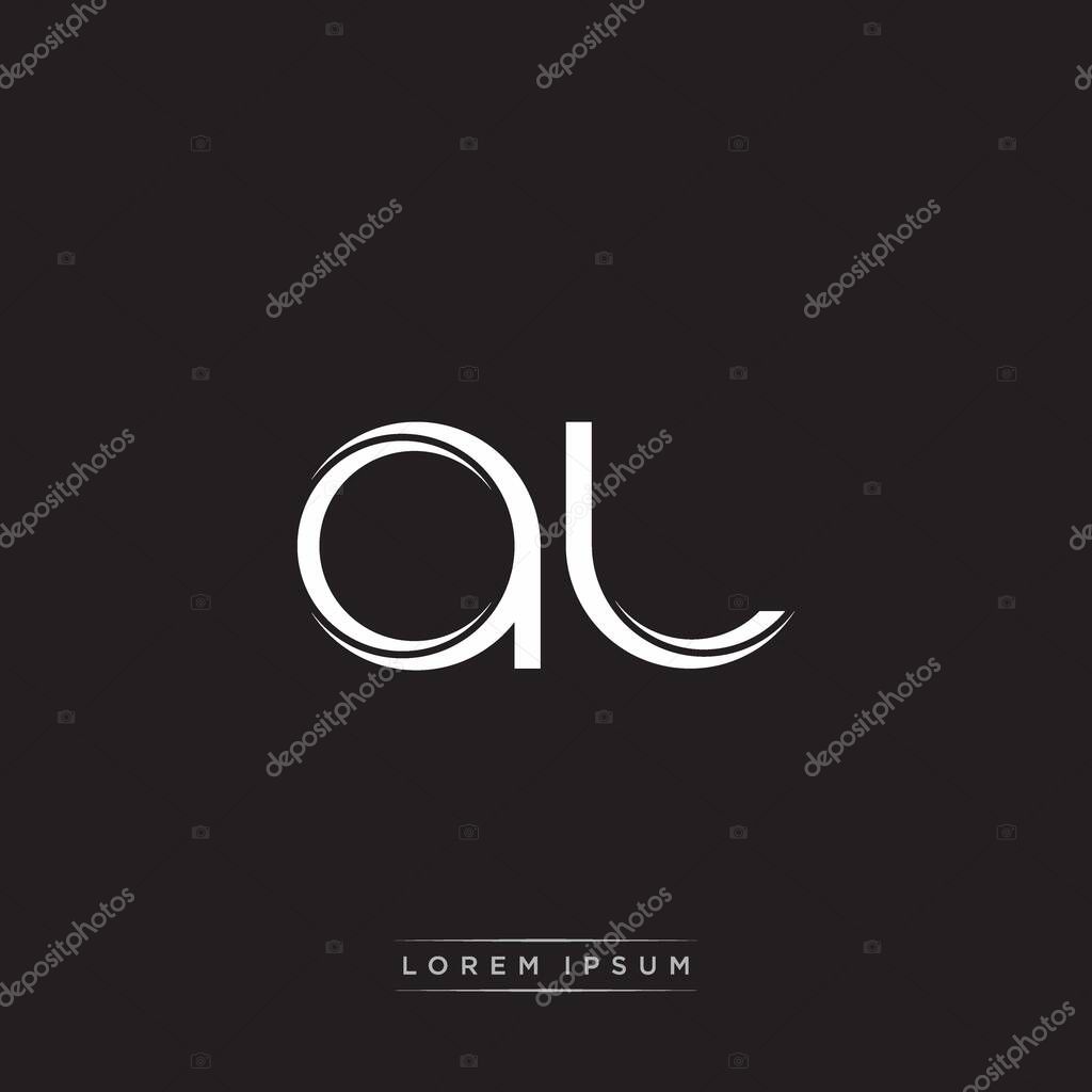 Initial Letter Split Lowercase Logo Modern Monogram Template Isolated on Black White colors with vector 10
