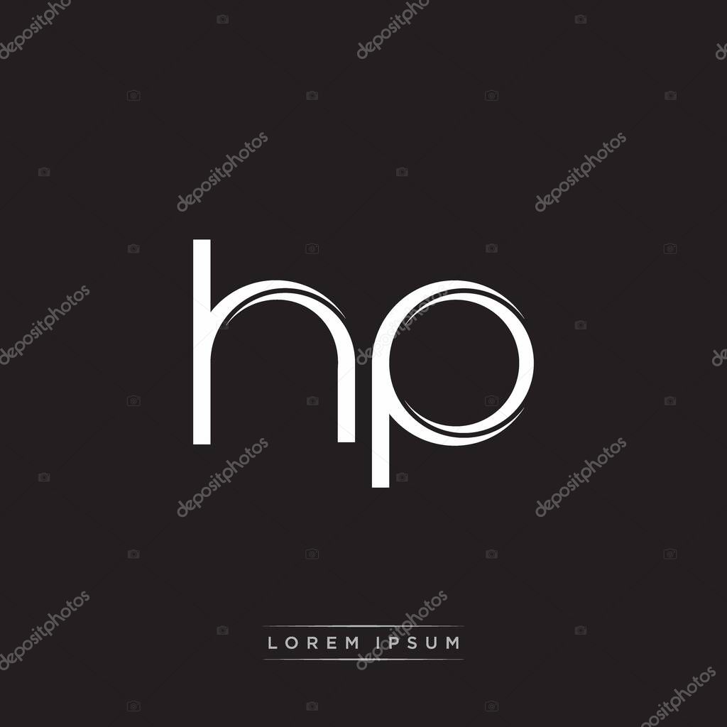 Initial Letter Split Lowercase Logo Modern Monogram Template Isolated on Black White colors with vector 10