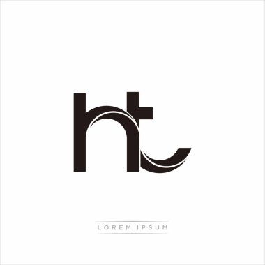 İlk Harf Böl Küçük Harf Modern Monogram bağlı yuvarlak logo beyaz arkaplan üzerinde izole