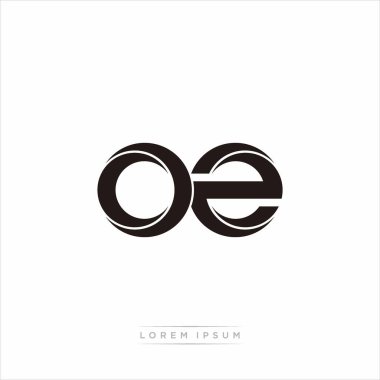 İlk Harf Böl Küçük Harf Modern Monogram bağlı yuvarlak logo beyaz arkaplan üzerinde izole