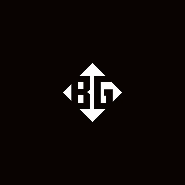 Σχεδιασμός Λογότυπου Μονογράμματος Διαμαντένιο Τετράγωνο Σχήμα Που Απομονώνεται Μαύρο Φόντο — Διανυσματικό Αρχείο