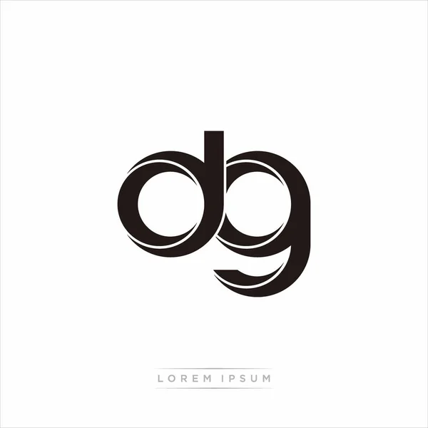 İlk Harf Böl Küçük Harf Modern Monogram bağlı yuvarlak logo beyaz arkaplan üzerinde izole