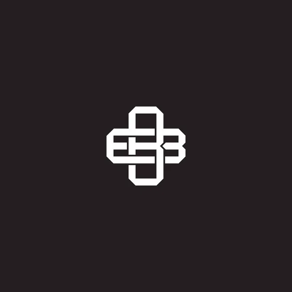 Carta Inicial Sobreposição Bloqueio Logotipo Monograma Linha Arte Estilo Isolado —  Vetores de Stock