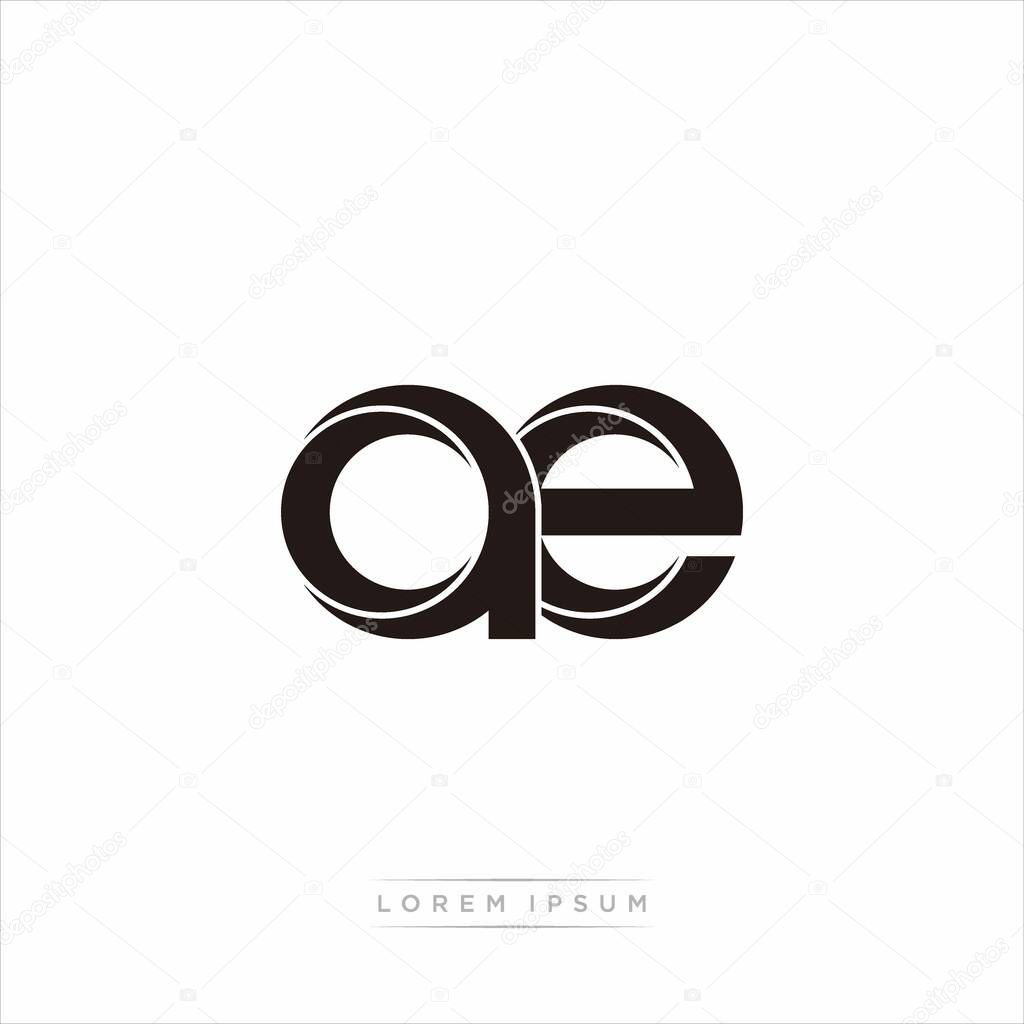 Initial Letter Split Lowercase Modern Monogram linked outline rounded logo isolated on white background