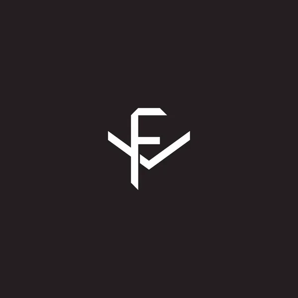 Počáteční Písmeno Překrývající Logo Monogram Čára Styl Izolovaný Černém Pozadí — Stockový vektor