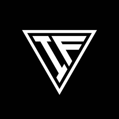 Eğer tirangle şekilli logo monogramı siyah arkaplan geometrik vektör simgesinde izole edilirse