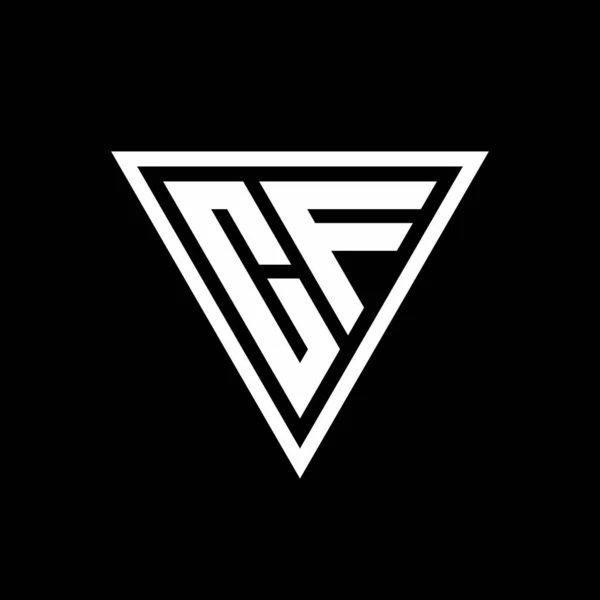 Monograma Logo Formă Tiranică Izolată Pictograma Vectorială Geometrică Fundal Negru — Vector de stoc