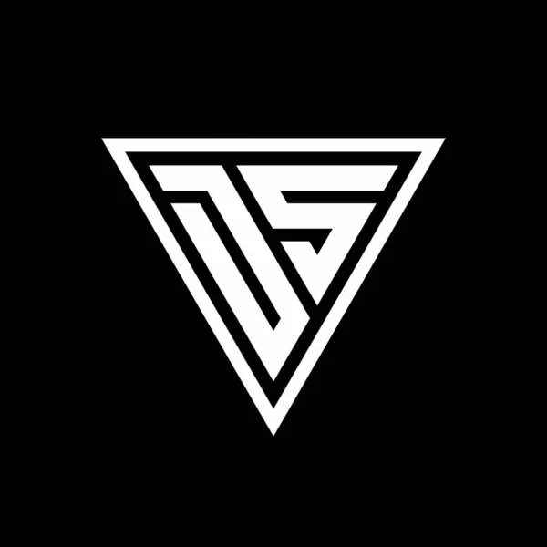 Logo Monogramă Formă Tiranică Izolată Pictograma Vectorială Geometrică Fundal Negru — Vector de stoc