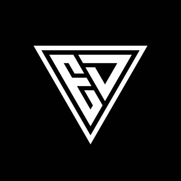 Монограма Логотипу Формою Тіньового Кута Ізольована Чорному Тлі Геометричної Векторної — стоковий вектор