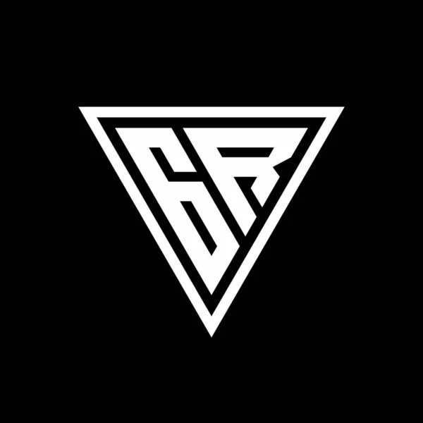 Monograma Logo Ului Formă Tiranică Izolată Pictograma Vectorială Geometrică Fundal — Vector de stoc