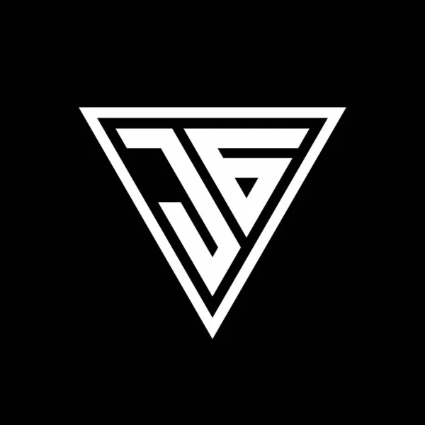 Monogramă Logo Formă Tiranică Izolată Pictograma Vectorială Geometrică Fundal Negru — Vector de stoc