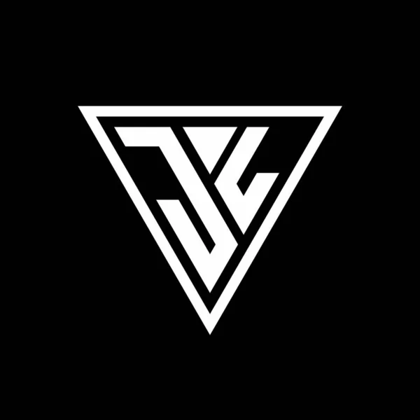 Logo Monogramm Mit Trangle Form Isoliert Auf Schwarzem Hintergrund Geometrisches — Stockvektor