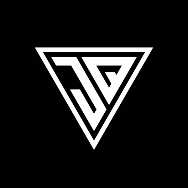Logo Monograma Con Forma Tirángulo Aislado Icono Vector Geométrico Fondo — Archivo Imágenes Vectoriales