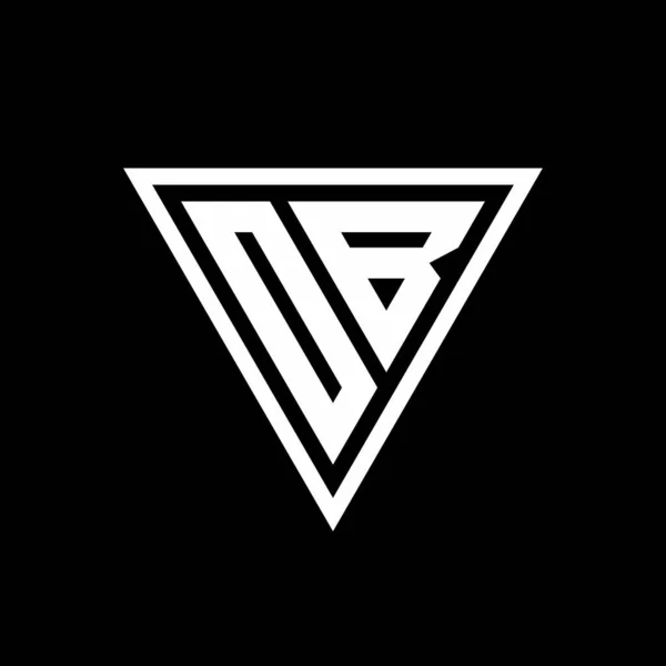 Монограмма Логотипом Тиранжевой Формой Изолированной Черном Фоне Геометрической Иконкой Вектора — стоковый вектор