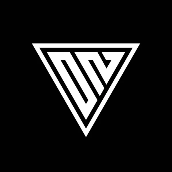 Logo Monograma Con Forma Tirángulo Aislado Icono Vector Geométrico Fondo — Vector de stock