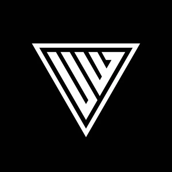 Монограмма Логотипа Треугольной Формой Выделенной Черном Фоне Геометрической Иконкой Вектора — стоковый вектор