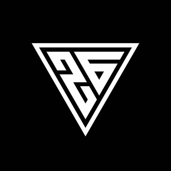 Logo Monogramm Mit Trangle Form Isoliert Auf Schwarzem Hintergrund Geometrisches — Stockvektor