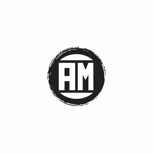Logo Початкова Літера Монограма Шаблоном Дизайну Абстрактної Форми Кола Ізольовано — стоковий вектор
