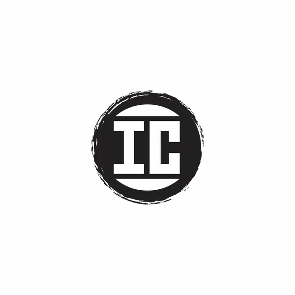 Logo Initial Letter Monogram Mit Abstrakter Kreisform Design Vorlage Isoliert — Stockvektor