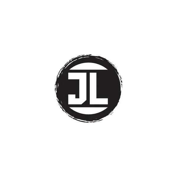 Логотип Монограмма Оригинального Письма Абстрактной Формой Круга Шаблон Изолированный Белом — стоковый вектор