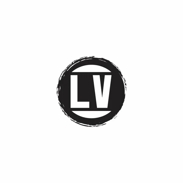 Logo Monograma Carta Inicial Com Abstrac Modelo Design Forma Círculo — Vetor de Stock