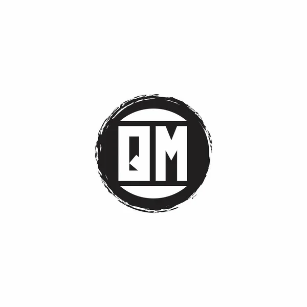 Логотип Початкова Літери Монограма Шаблоном Дизайну Абстрактної Форми Кола Ізольовано — стоковий вектор
