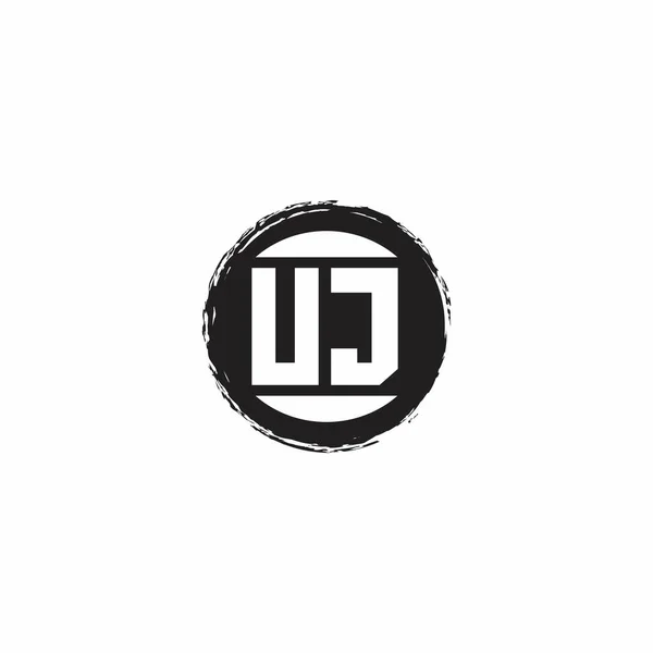 Логотип Начальная Буква Монограмма Абстрактной Формы Круга Шаблон Изолированный Белом — стоковый вектор