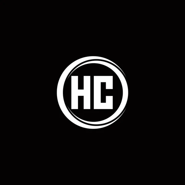 Логотип Початкова Літери Монограма Круглим Шматочком Округленого Шаблону Дизайну Ізольовані — стоковий вектор