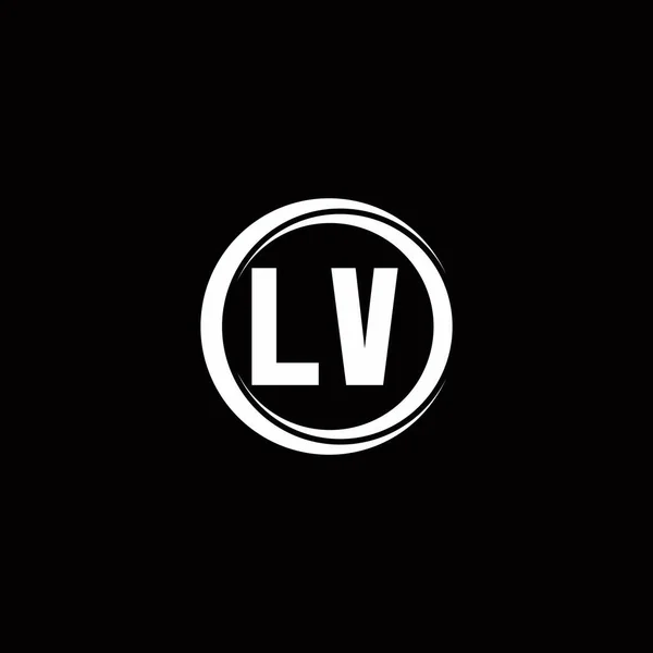 Логотип Початкова Літера Монограма Круглим Сегментом Круглий Дизайн Шаблон Ізольований — стоковий вектор
