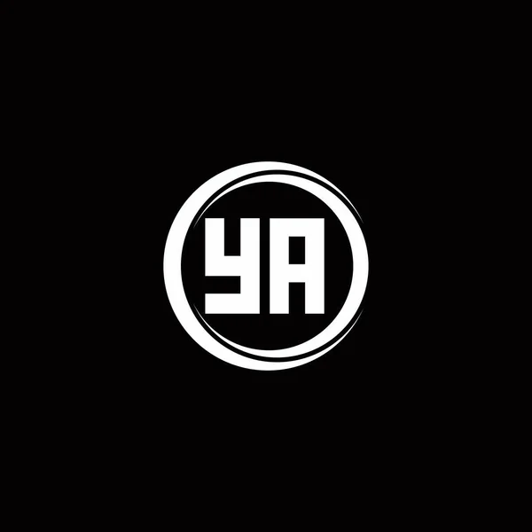 Логотип Начальная Буква Монограмма Кругом Ломтик Округлый Шаблон Дизайна Изолированы — стоковый вектор