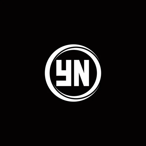 Логотип Початкова Літери Монограма Круглим Шматочком Округленого Шаблону Дизайну Ізольовано — стоковий вектор