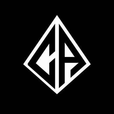 CA logo harfleri prizma şekilli tasarım şablon ikonu modern