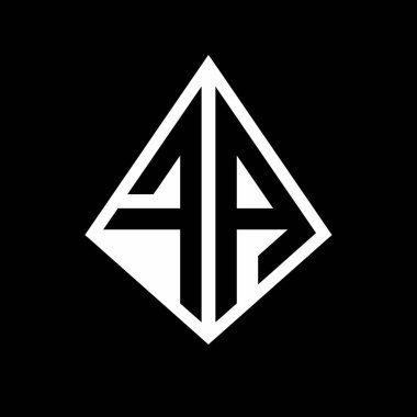 Prizma şekilli tasarım şablon ikonu modern FA logo harfleri monogram