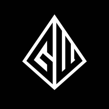 Prizma şekilli tasarım şablonu olan GW harfleri monogram vektör simgesi modern