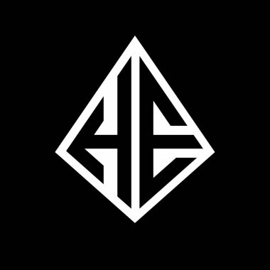 O logo harfleri prizma şekilli tasarım şablon ikonu modern