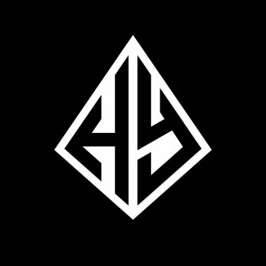 Prizma şekilli tasarım şablon ikonu modern HY logo harfleri.
