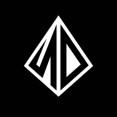 Prizma şekilli tasarım şablon ikonu modern logo harfleri yok