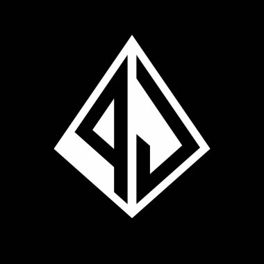 Prizma şekilli tasarım şablon ikonu modern PJ logo harfleri.