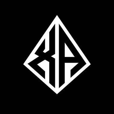 Prizma şekilli tasarım şablon ikonu modern XA logo harfleri.