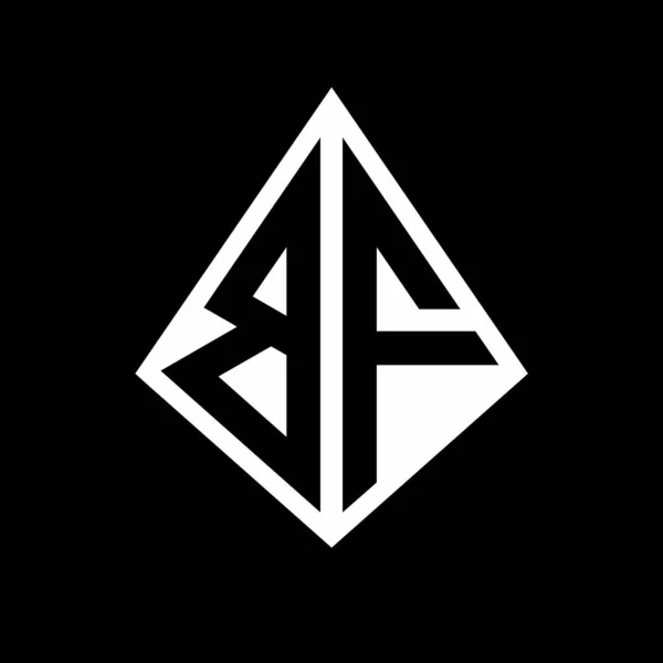 Bfロゴ文字モノグラムとともにプリズム形状デザインテンプレートベクトルアイコン現代 — ストックベクタ