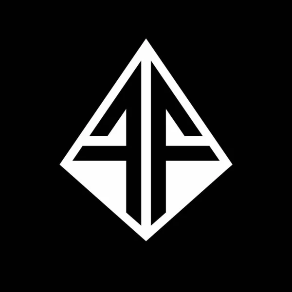 Монограмма Логотипа Изображением Векторной Иконки Форме Призмы — стоковый вектор