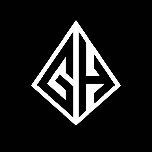 Логотип Літери Монограма Шаблоном Дизайну Форми Призми Векторна Піктограма Сучасний — стоковий вектор