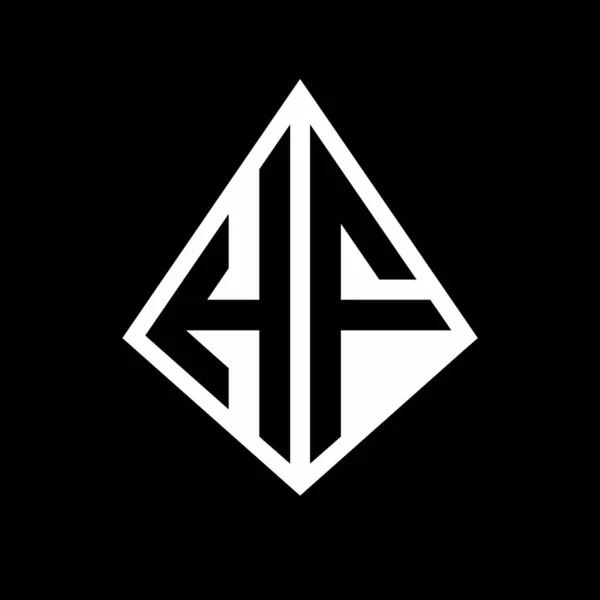 Монограмма Букв Логотипа Изображением Векторной Иконки Форме Призмы — стоковый вектор