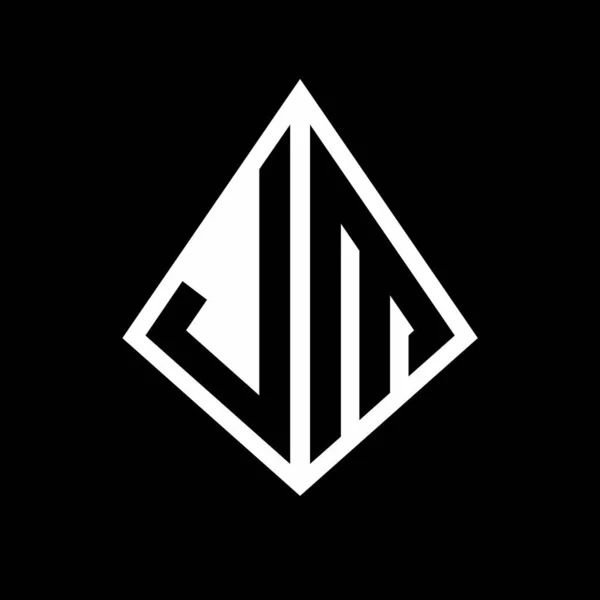 Logo Litery Monogram Prisma Kształt Wzór Wzór Wektor Ikona Nowoczesny — Wektor stockowy