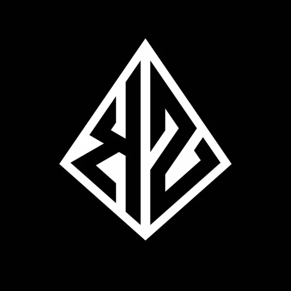 Logo Lettere Monogramma Con Prisma Forma Modello Modello Icona Vettoriale — Vettoriale Stock