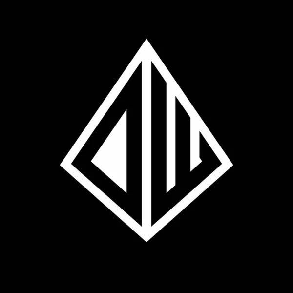 Logo Litery Monogram Prisma Kształt Wzór Wzór Wektor Ikona Nowoczesny — Wektor stockowy